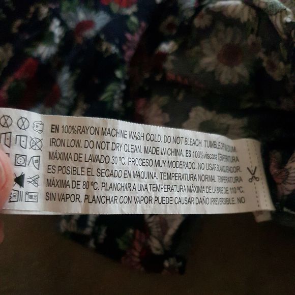 Forever 21 Girls Size 11 Size 12 Spaghetti Cross Straps Blouse Tank Top Floral - Picture 10 of 12